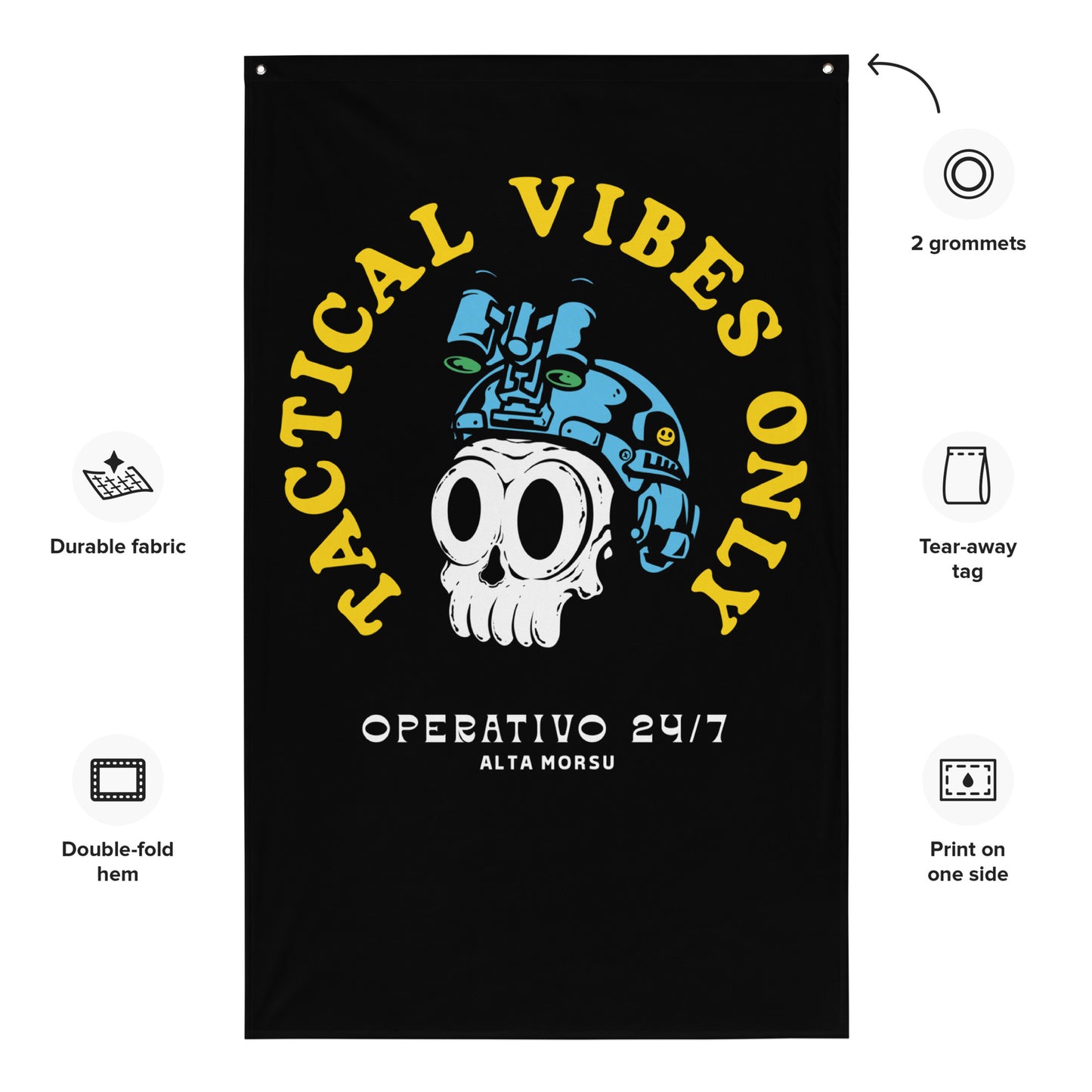 Bandera negra Tactical Vibes Only II